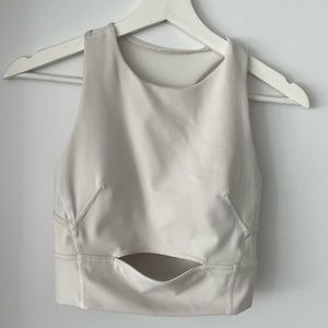 Lululemon Wunder Train Mesh Strap Tank Top Bone Size 4